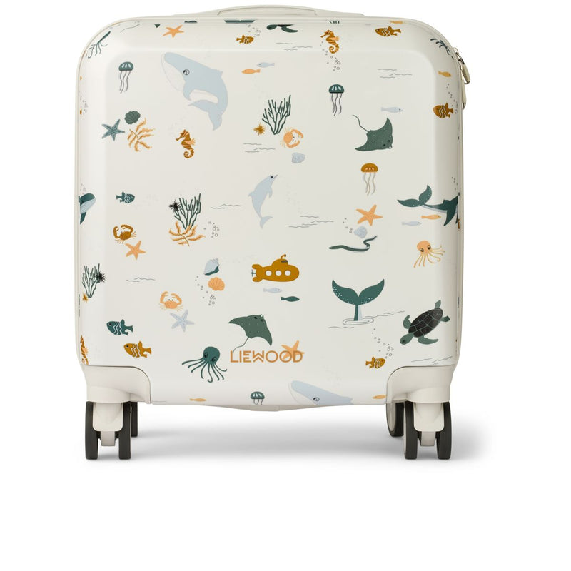 Liewood Hollie Hardcase Suitcase - Sea creature / Sandy - TRAVELBAG