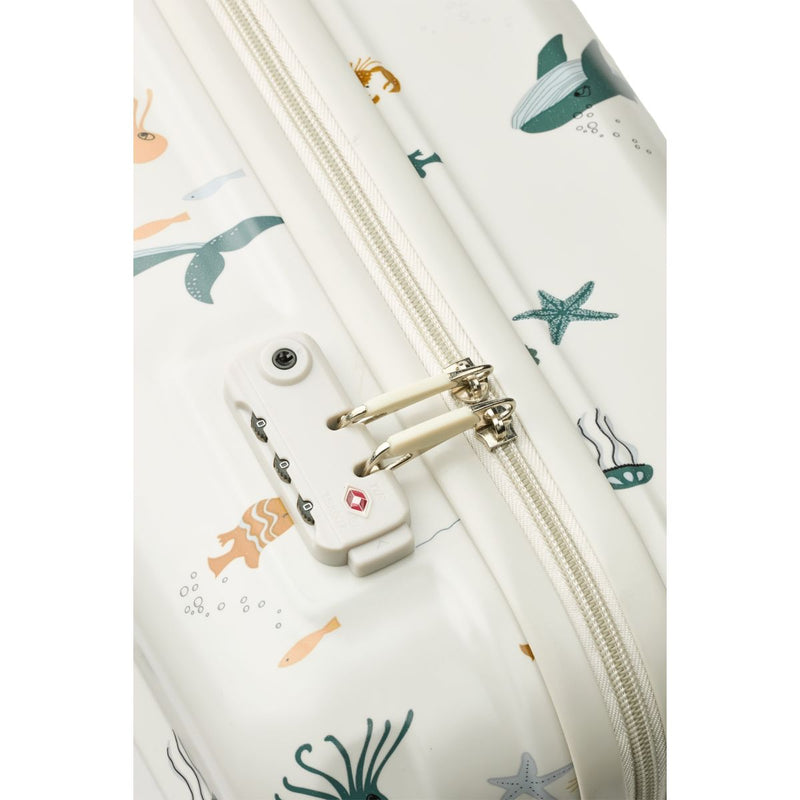 Liewood Hollie Hardcase Suitcase - Sea creature / Sandy - TRAVELBAG