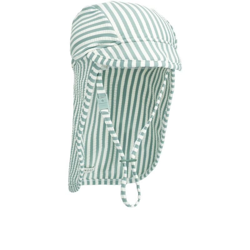 Liewood Cecilia Seersucker Swim Hat - Stripe Peppermint / Crisp white - SWIM HAT