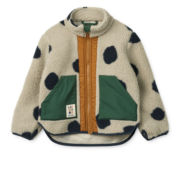 Liewood Noam Pile Jacket - Spot dots / Mist - JACKET