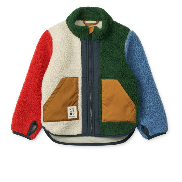 Liewood Noam Pile Jacket - Garden green multi mix - JACKET