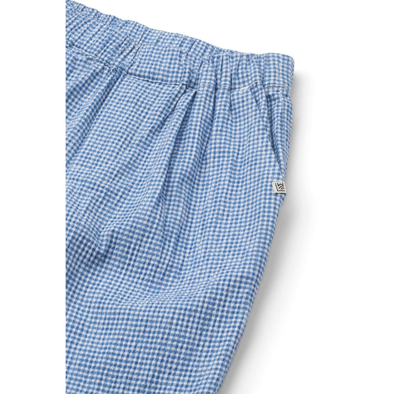 Liewood Borris Check Seersucker Pants - Y/D Check Riverside / Crisp white - PANTS