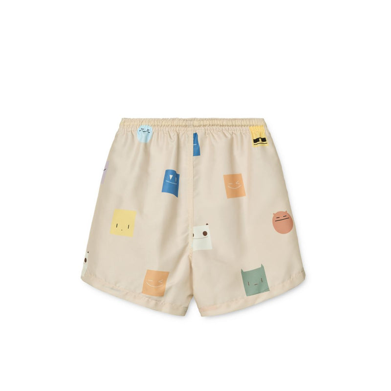 Liewood Duke Print Board Shorts - Smiley / Sandy - BOARD SHORTS