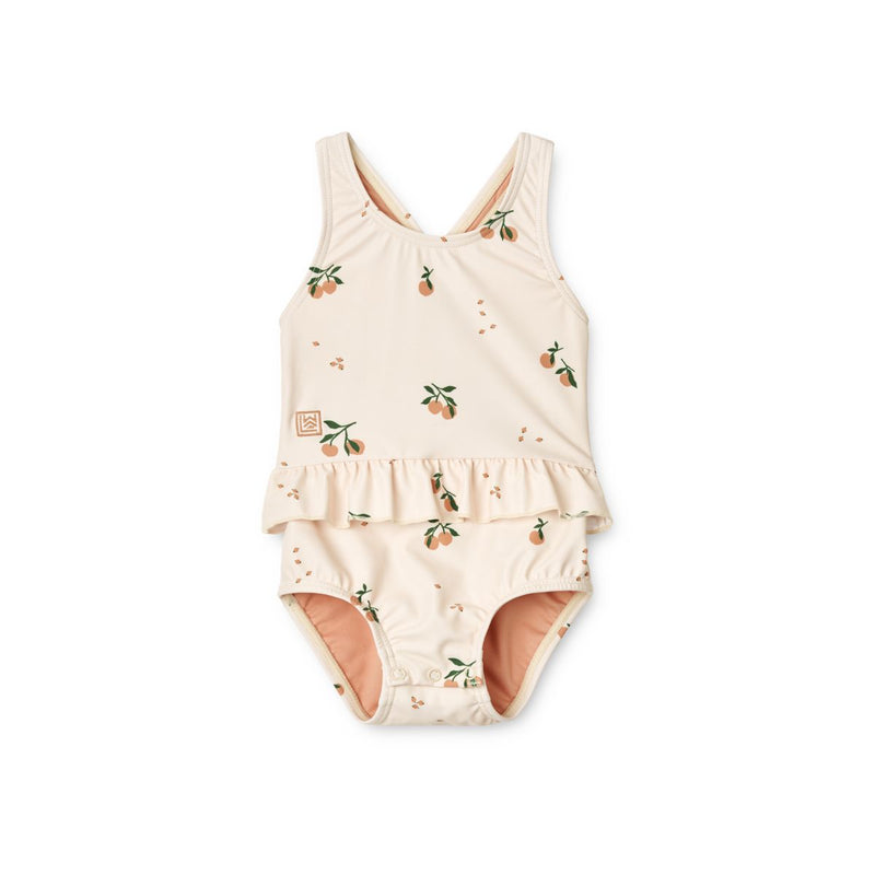 Liewood Amina Print Baby Swimsuit - Peach / Sea shell - SWIMSUIT