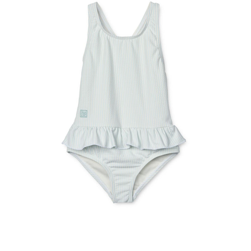 Liewood Amara Striped Swimsuit - Y/D stripe Pure sky / Creme de la creme - SWIMSUIT