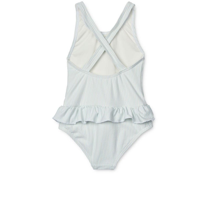 Liewood Amara Striped Swimsuit - Y/D stripe Pure sky / Creme de la creme - SWIMSUIT