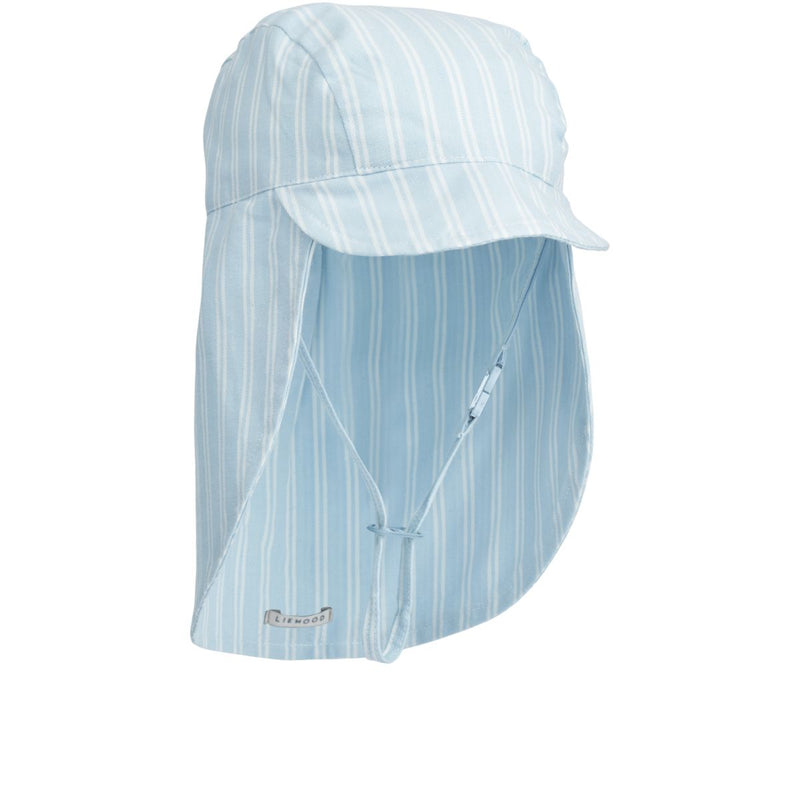 Liewood Cecilia Sun Hat - Y/D stripe Pure sky / Creme de la creme - HATS/CAP