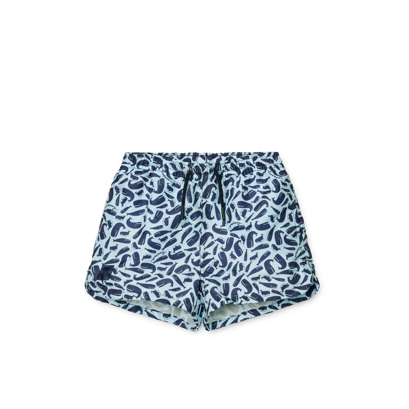 Liewood Aiden Printed Board Shorts - Ocean / Pure sky - BOARD SHORTS