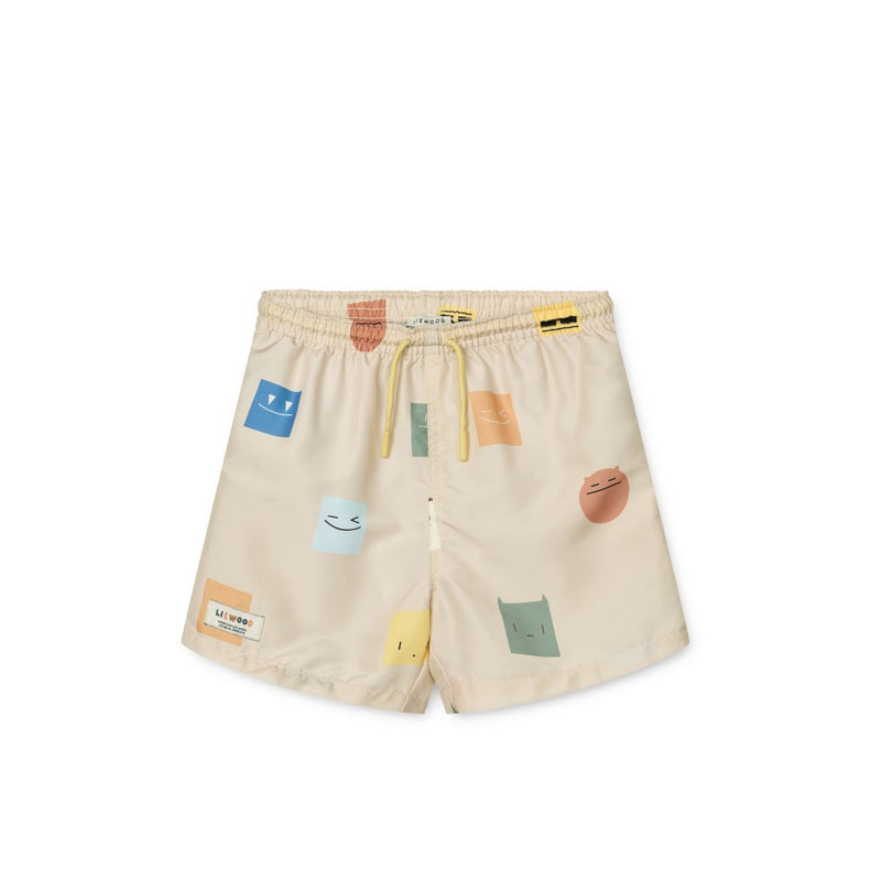 Liewood Duke Print Board Shorts - Smiley / Sandy - BOARD SHORTS