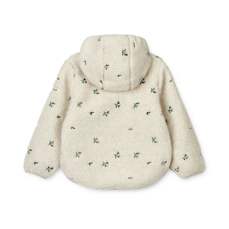 Liewood Mara Pile Jacket - Peach / Sandy Embroidery - JACKET