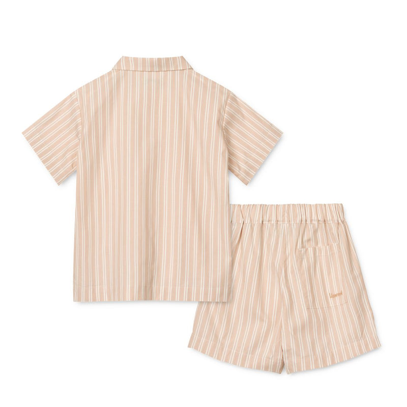 Liewood Leona Stripe Set - Y/D stripe Sorbet rose / Creme de la creme - SHORTS