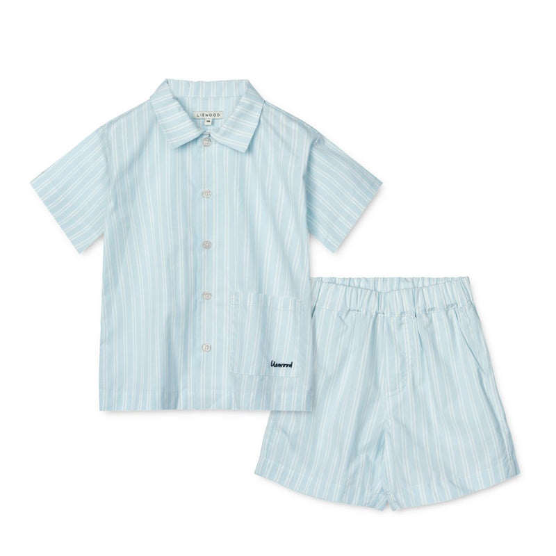 Liewood Leona Stripe Set - Y/D stripe Pure sky / Creme de la creme - SHORTS