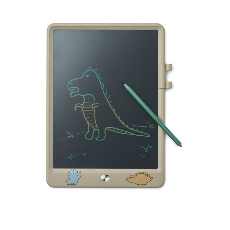 Liewood Zora LCD drawing board - Dinosaurs / Mist - CREATIVE TOYS