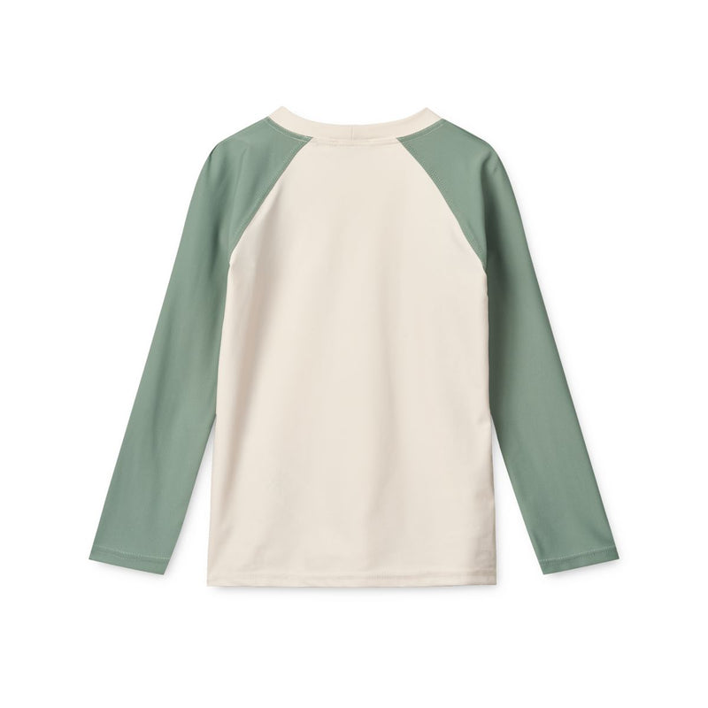 Liewood Noah long-sleeved swim tee - Sandy / Peppermint - SWIM TEE