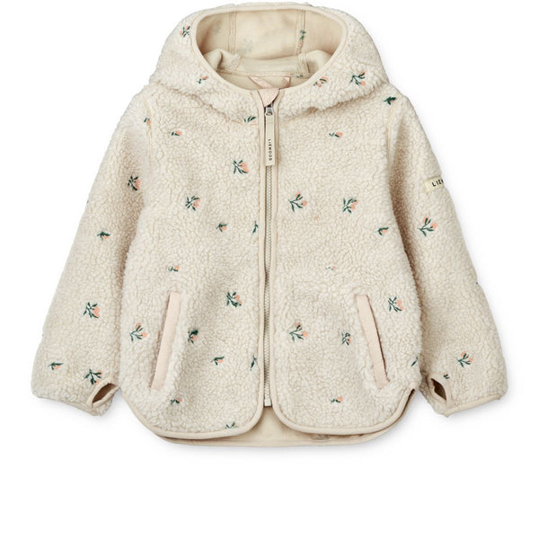 Liewood Mara Pile Jacket - Peach / Sandy Embroidery - JACKET