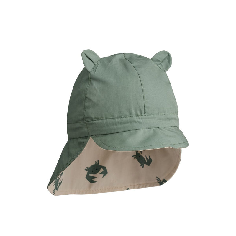 Liewood Gorm Reversible Sun Hat - Crab Sandy / Pepppermint - HATS/CAP