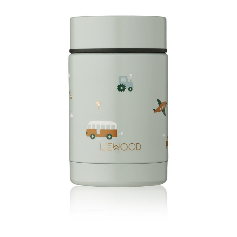 Liewood Nadja Food Jar - Vehicles/dove blue mix - FOOD JAR