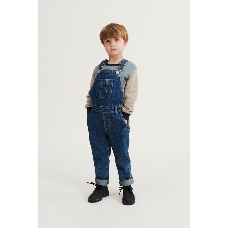 Liewood Indigo Junior denim dungarees  - Medium blue denim - DUNGAREE