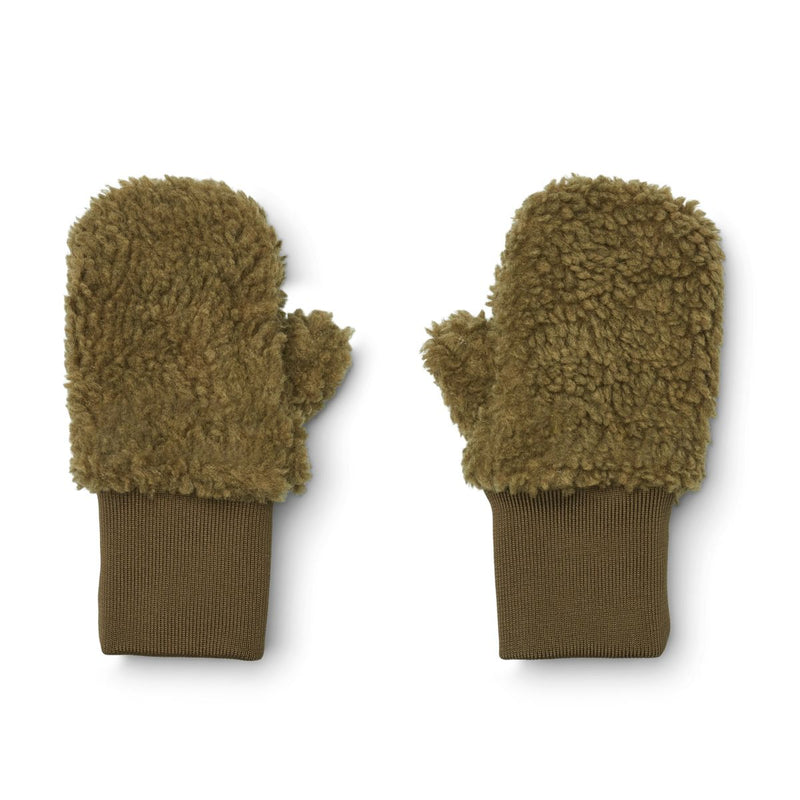 Liewood Coy Pile Mittens - Khaki - GLOVES/MITTENS