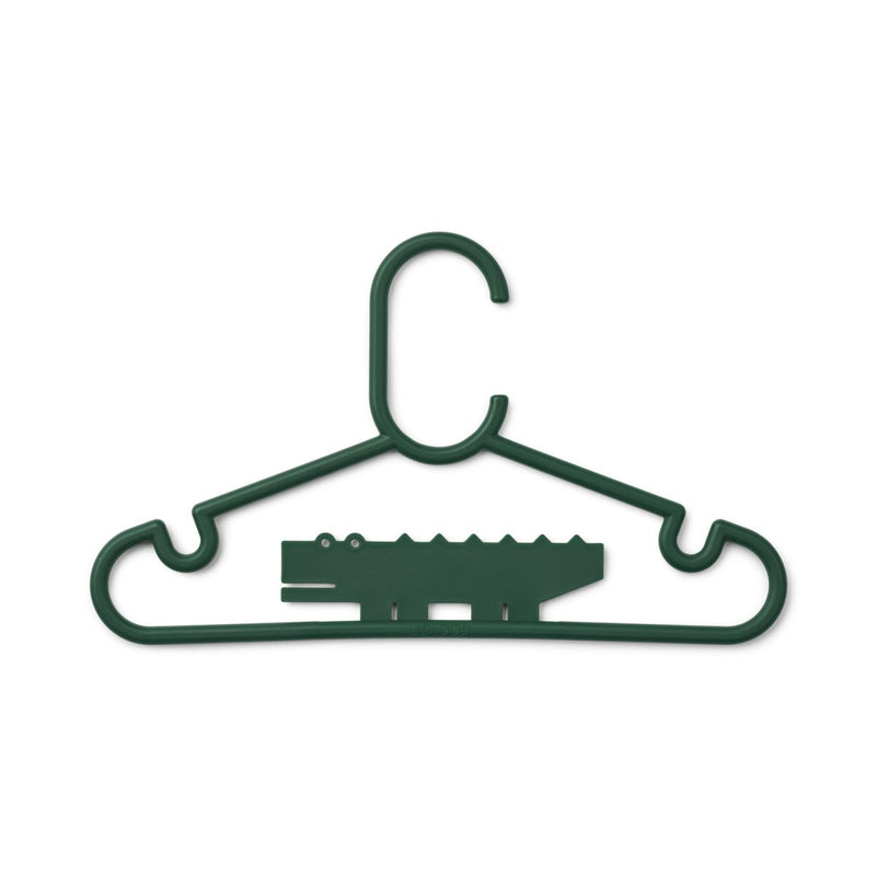 Liewood Falton Hanger with Animal Details 8-pack - Garden green - RACKS & HANGERS