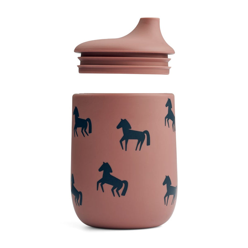 Liewood Ellis Printed Sippy Cup - Horses / Dark rosetta - CUP