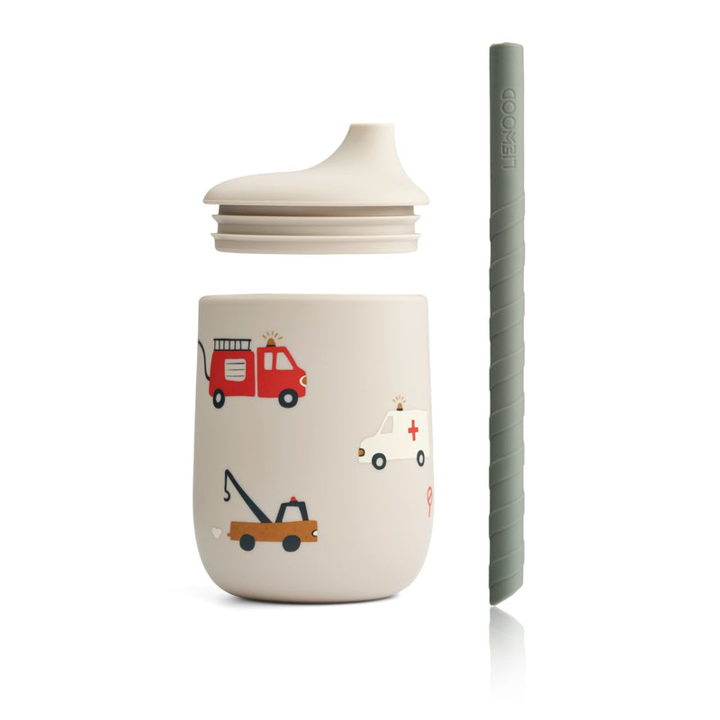 Liewood Ellis Printed Sippy Cup - Emergency vehicle / Sandy - CUP