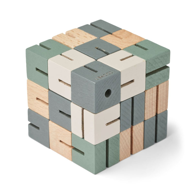 Liewood Gavin wooden building blocks - 27-pack - Faune green mix - BUILDING BLOCKS