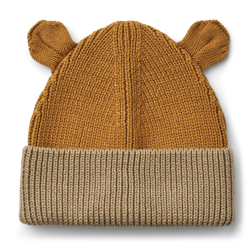 Liewood Gina Beanie With Ears - Golden caramel oat mix - HATS/CAP