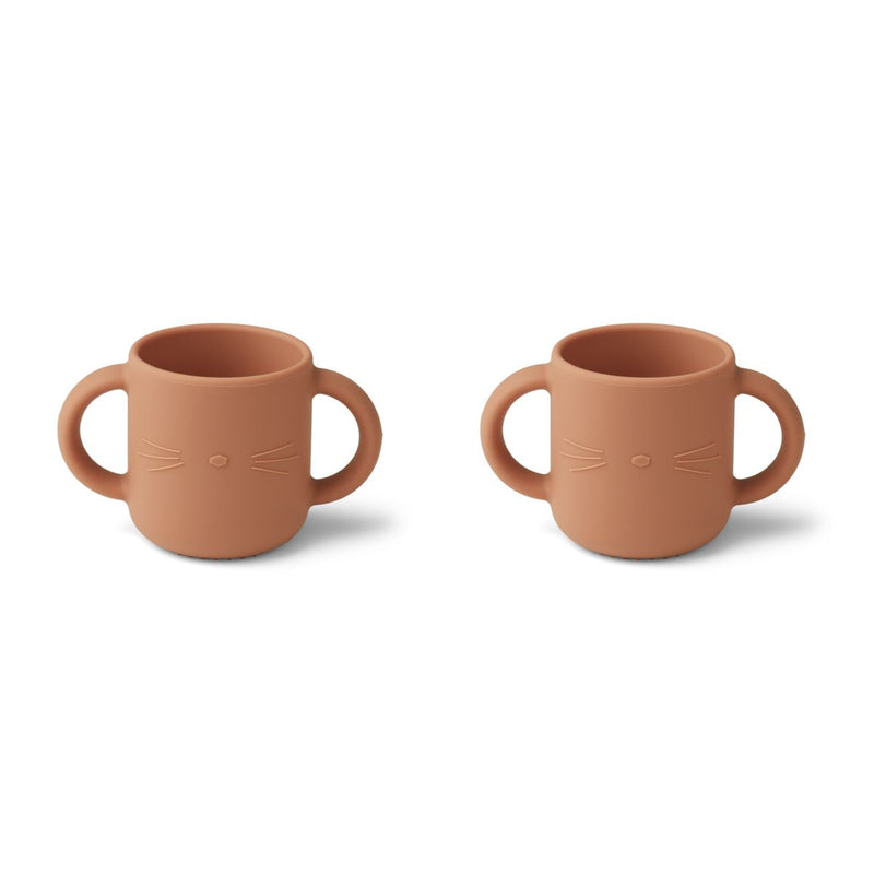 Liewood Gene cup 2 pack - Cat / Tuscany rose - CUP