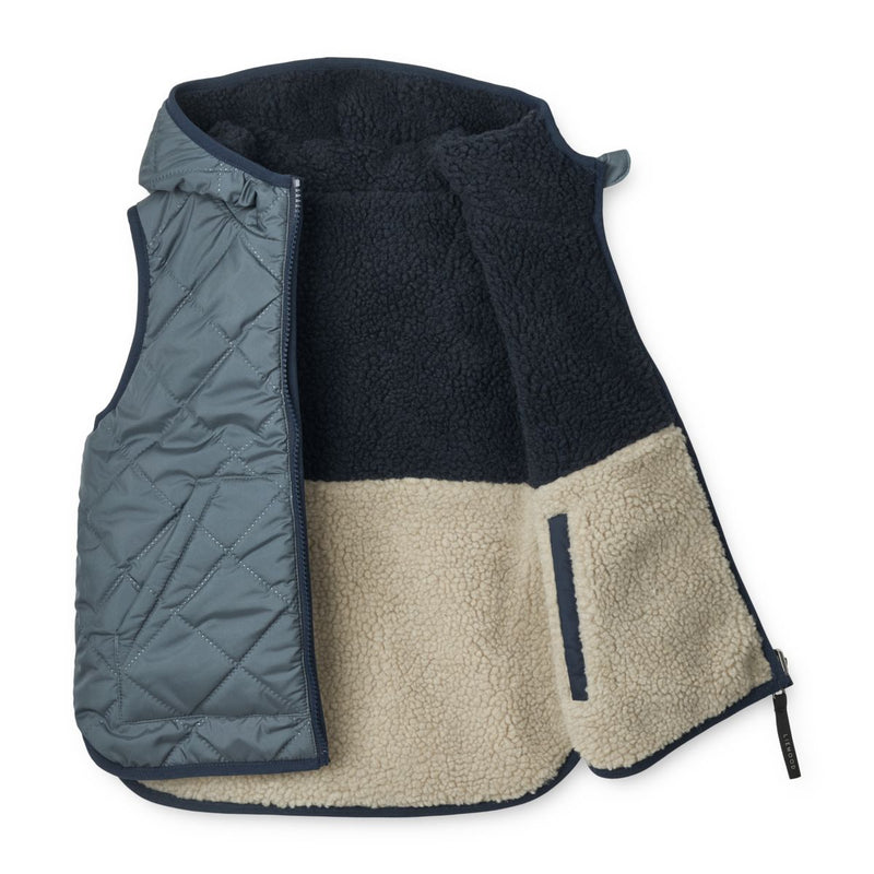 Liewood Diana Reversible Vest - Whale blue mix - VEST