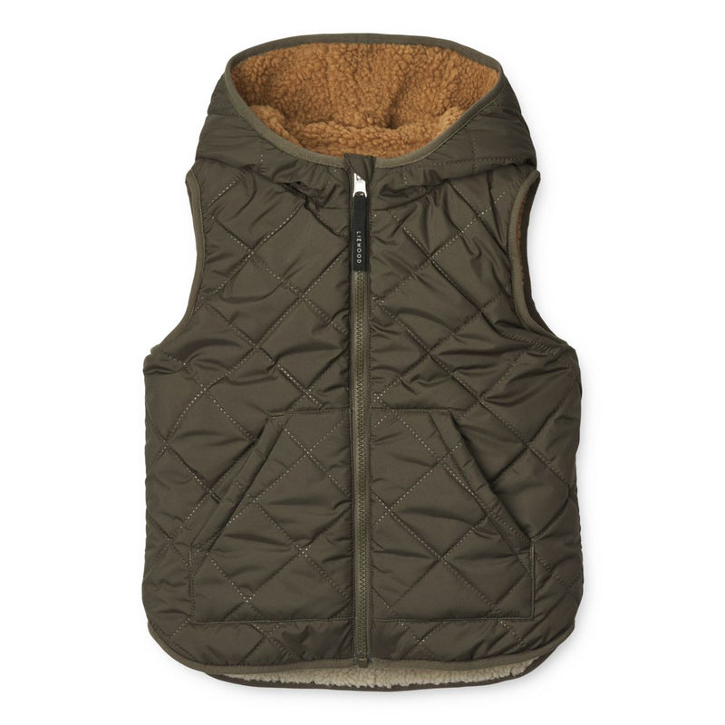 Liewood Diana Reversible Vest - Army brown mix - VEST