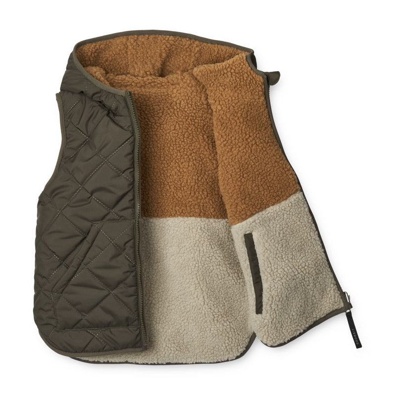 Liewood Diana Reversible Vest - Army brown mix - VEST