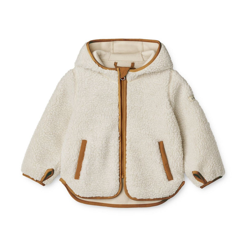 Liewood Mara Pile Jacket with ears - Sandy / golden caramel mix - JACKET