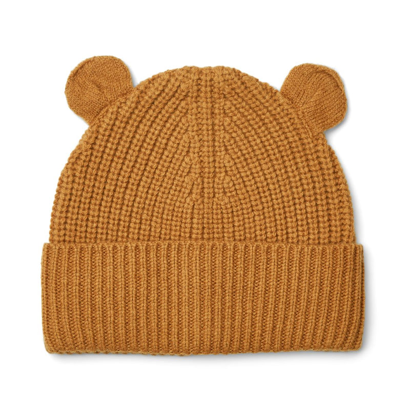 Liewood Miller Beanie With Ears - Golden caramel - HATS/CAP