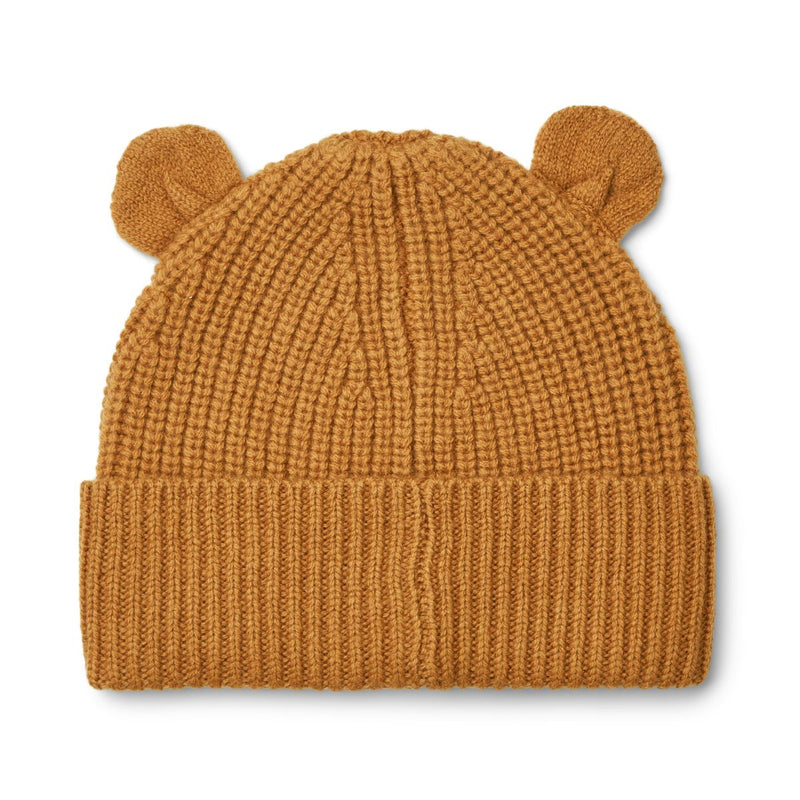 Liewood Miller Beanie With Ears - Golden caramel - HATS/CAP