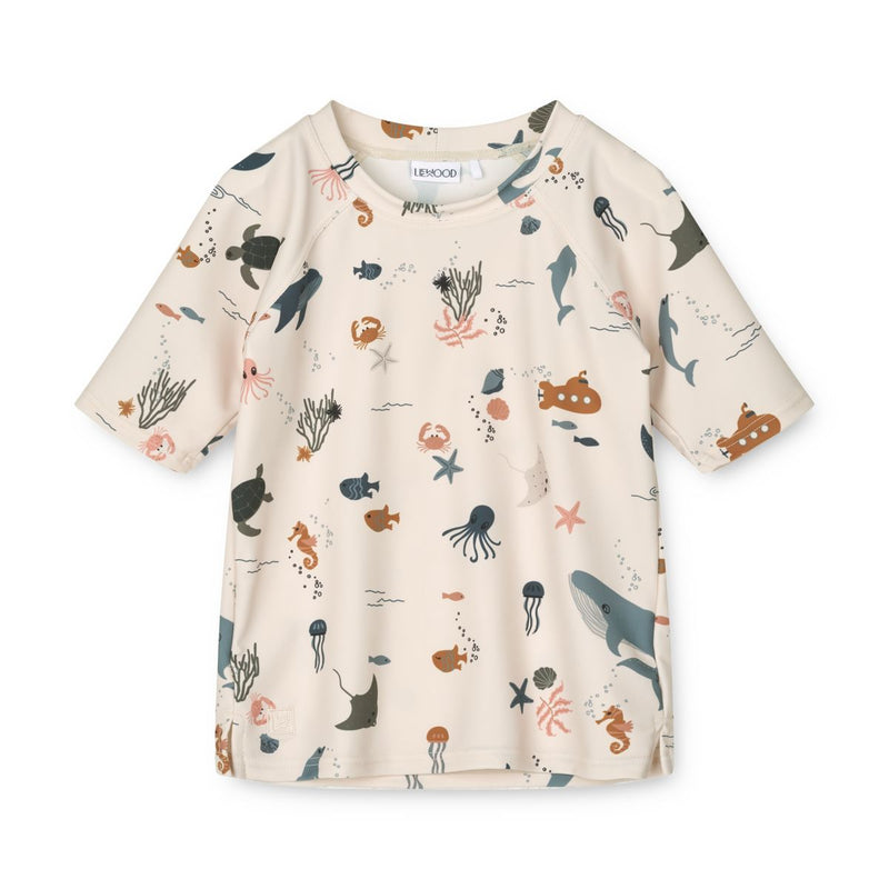 Liewood Noah Swim Tee - Sea creature / Sandy - SWIM TEE