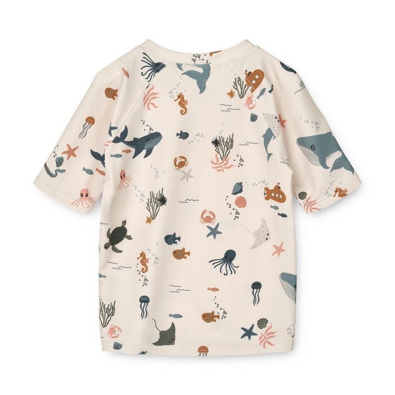 Liewood Noah Swim Tee - Sea creature / Sandy - SWIM TEE