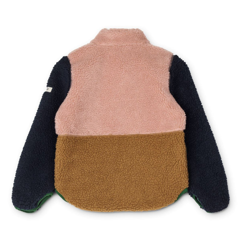 Liewood Nolan Pile Jacket - Colour block / Tuscany Rose Multi mix - JACKET