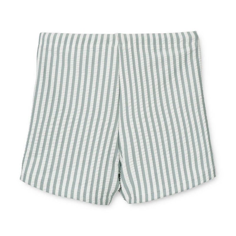 Liewood Otto Seersucker Swim Pants - Y/D stripe: Sea blue/white - SWIMPANTS