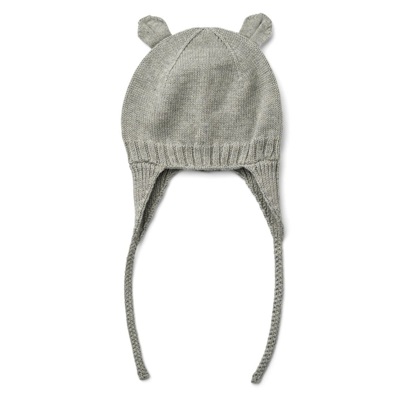 Liewood Violet Baby Bonnet with Ears - Grey melange - HATS/CAP