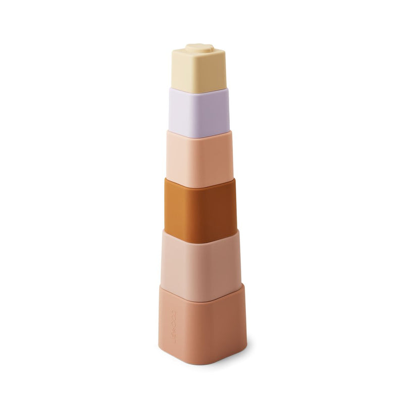 Liewood Zuzu stacking cups - Rose multi mix - STACKING TOWER