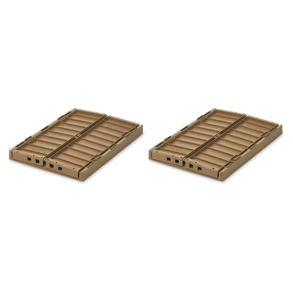 Liewood Weston Medium Storage Box 2-Pack - Oat - STORAGE BOX