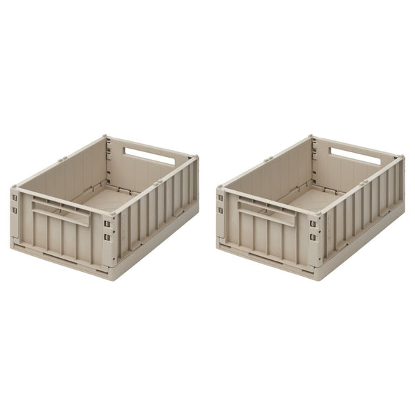 Liewood Weston Medium Storage Box 2-Pack - Sandy - STORAGE BOX