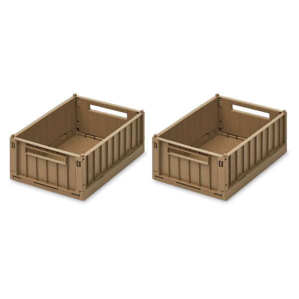 Liewood Weston Small Storage Box 2-Pack - Oat - STORAGE BOX