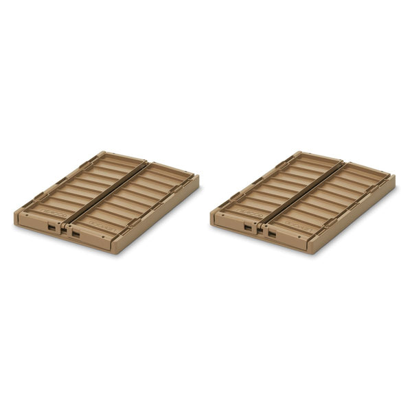 Liewood Weston Small Storage Box 2-Pack - Oat - STORAGE BOX