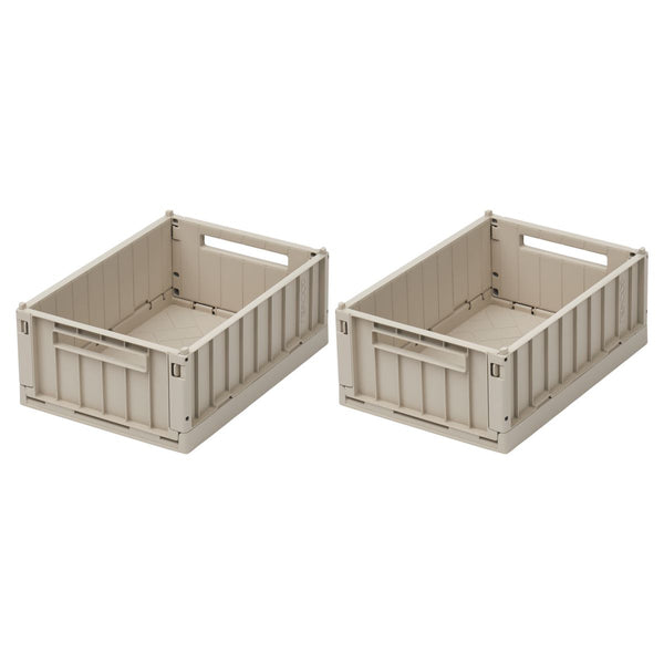 Liewood Weston Small Storage Box 2-Pack - Sandy - STORAGE BOX