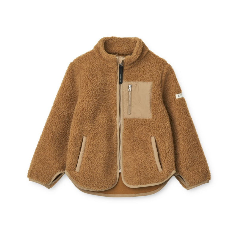 Liewood Nolan Pile Jacket - Golden caramel oat mix - JACKET