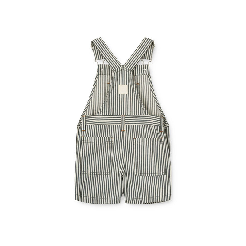 Venedict Striped Short Dungarees Y D Stripe Whale Blue Creme de la Creme