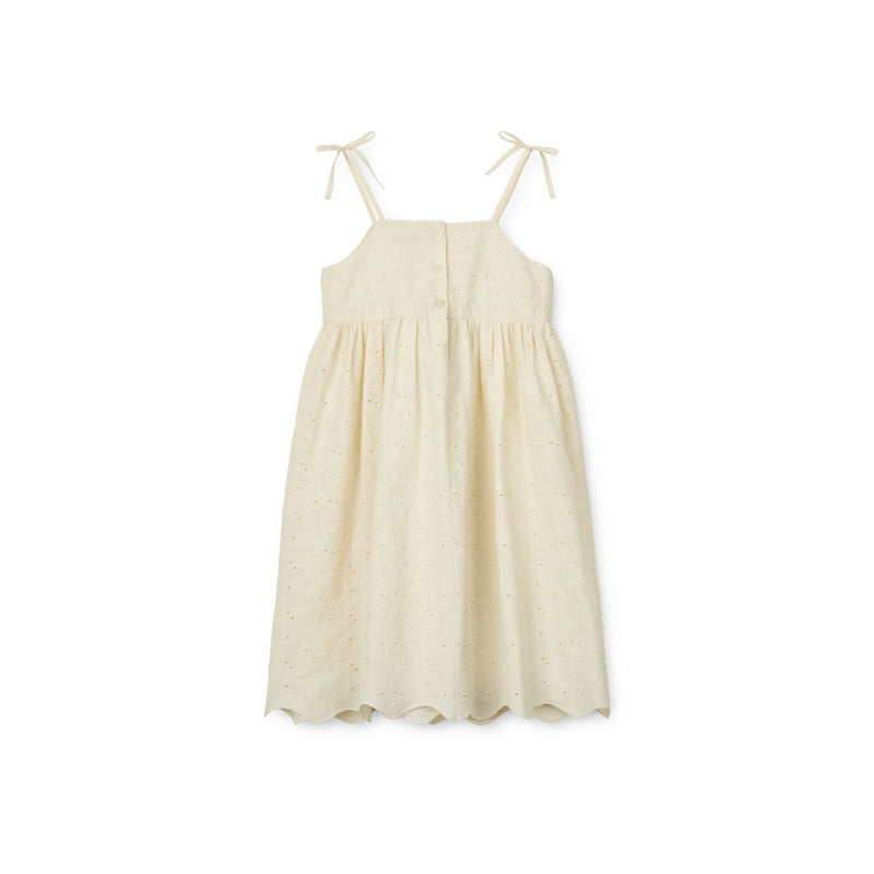 Liewood Gunhild anglaise empire dress - Cloud cream - DRESS