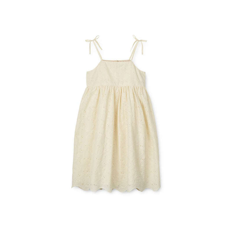 Liewood Gunhild anglaise empire dress - Cloud cream - DRESS